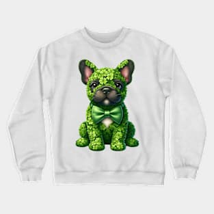 Clover French Bulldog St Patricks Day Crewneck Sweatshirt